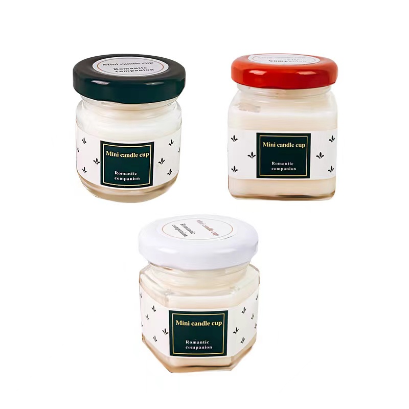 Yogurt scented candle glass jar