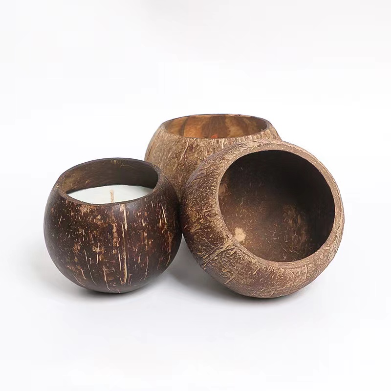 Coconut shell scented candles